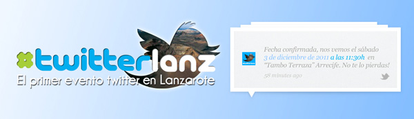 Primer twitterlanz, evento twitter en Lanzarote